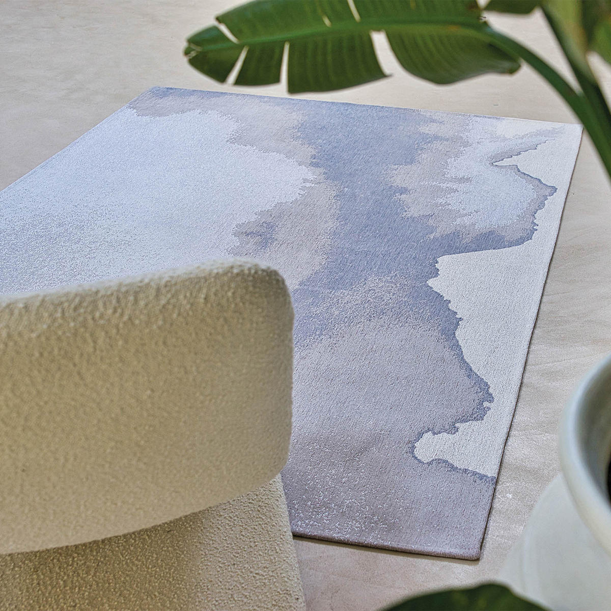 TEPPICH Iode Meditation Lagoon 170/240 cm - Grau, Kunststoff/Textil (170/240cm) - Louis De Poortere