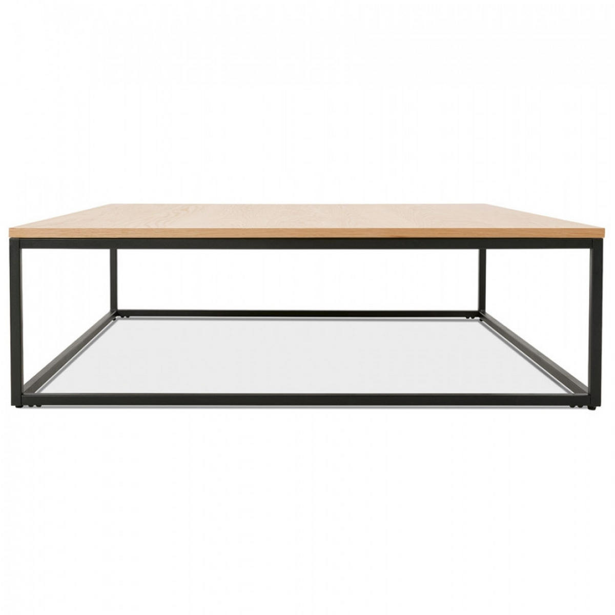LOUNGETISCH Beige 110x110x35 cm - Beige/Schwarz, Holz/Metall (110/110/35cm) - AlterEgo