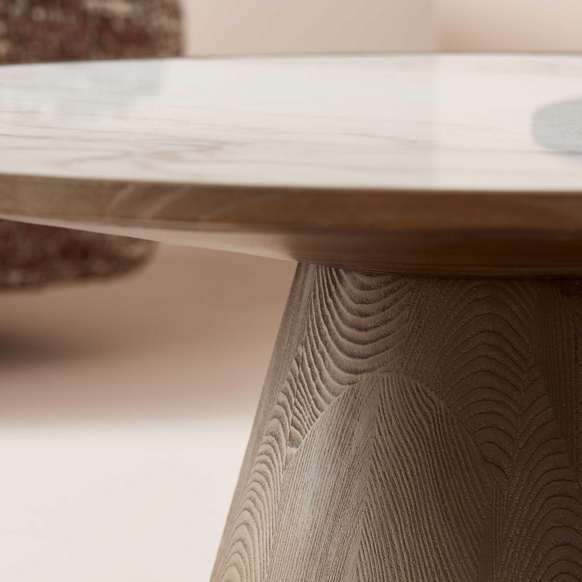 COUCHTISCH aus eiche und marmor - mafra 80/80/35 cm - Apfelbaumfarben, Holz (80/80/35cm) - Signature