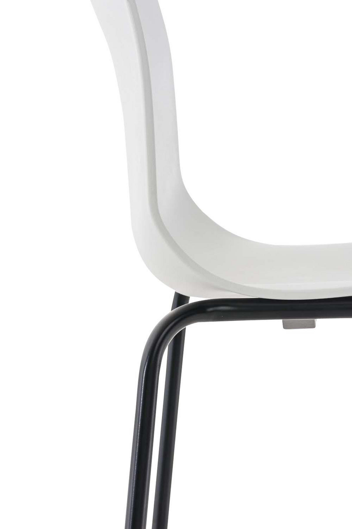BARHOCKER Kunststoff Weiß - Schwarz/Weiß, Kunststoff/Metall (43/100/48cm) - CLP