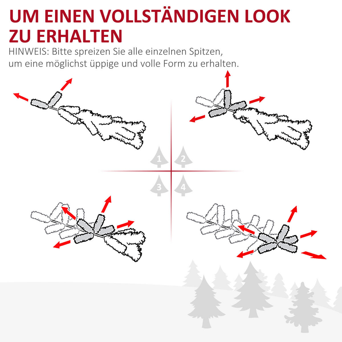 WEIHNACHTSBAUM Christbaum Kunsttanne Tannenbaum mit Beere Metallfuß PET - Grün, Kunststoff (150cm) - HOMCOM