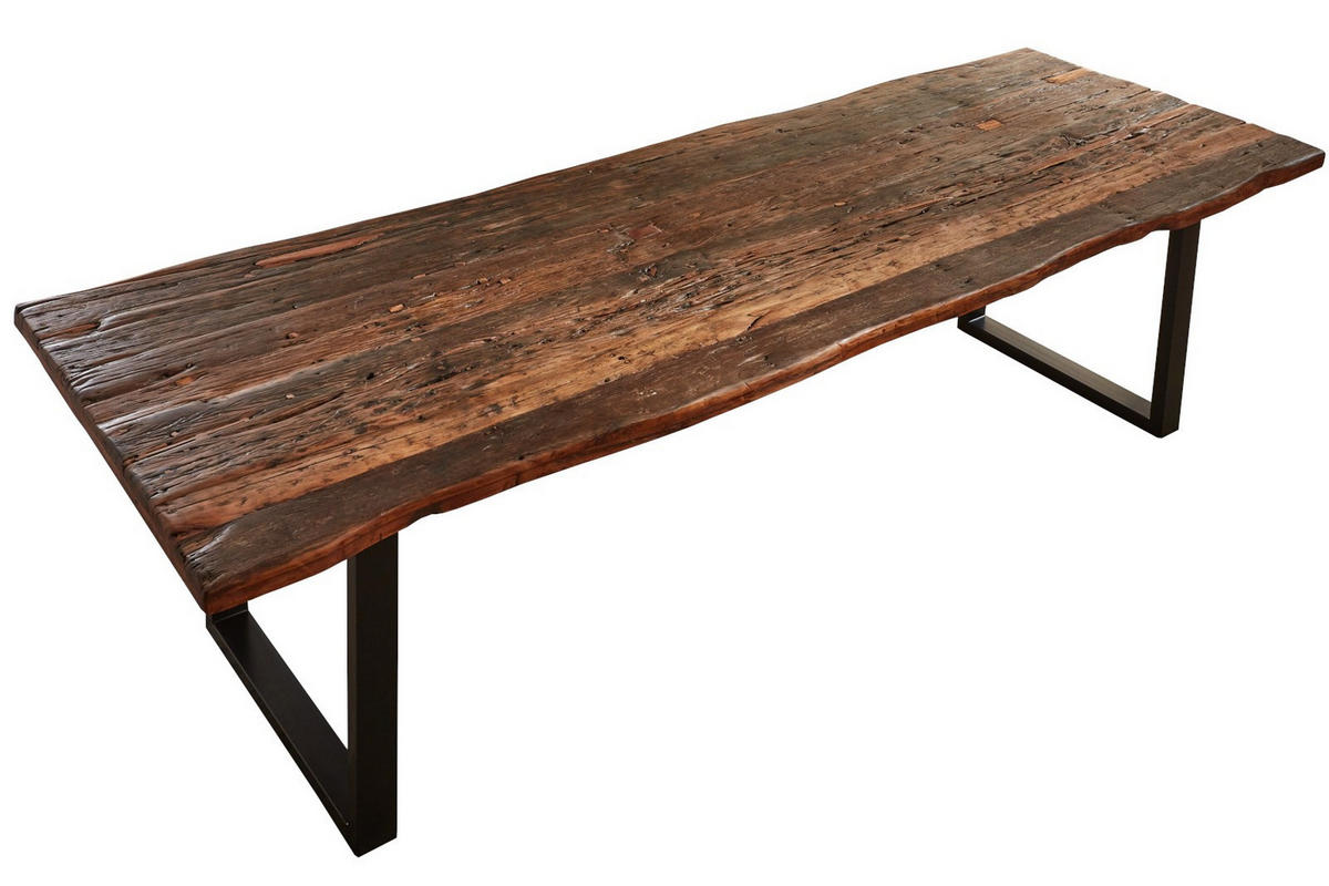 ESSTISCH RAMON - Nussbaumfarben/Schwarz, Holz/Holzwerkstoff (100/300/77cm) - SAM