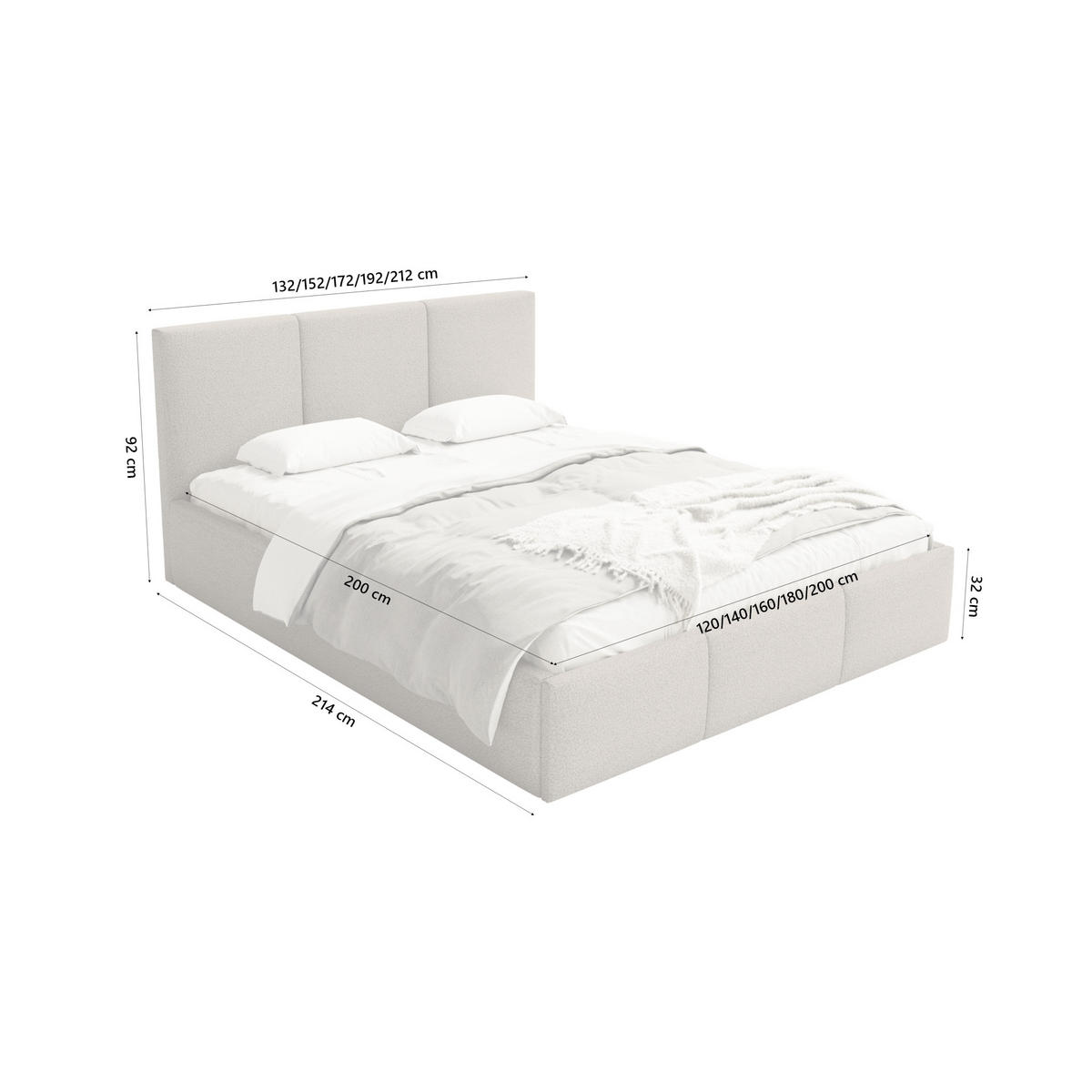 POLSTERBETT Fondi Slim 120x200 cm, Braun - Braun, Textil (120/200cm) - Fedve