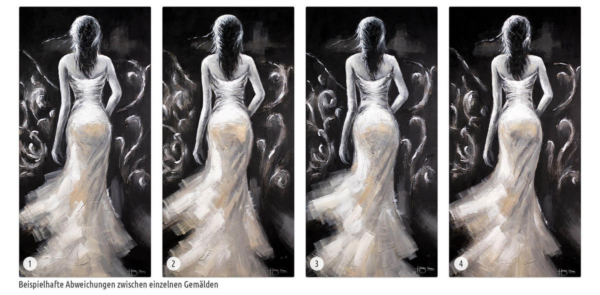 ACRYLBILD HANDGEMALT 60/120 cm - Schwarz, Holz/Textil (60/120cm) - KUNSTLOFT