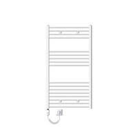 BADHEIZKÖRPER elektrisch Sahara 750x1200 mm Weiß gerade mit Heizstab 900W - Weiß, Metall (3/120/75cm) - LuxeBath