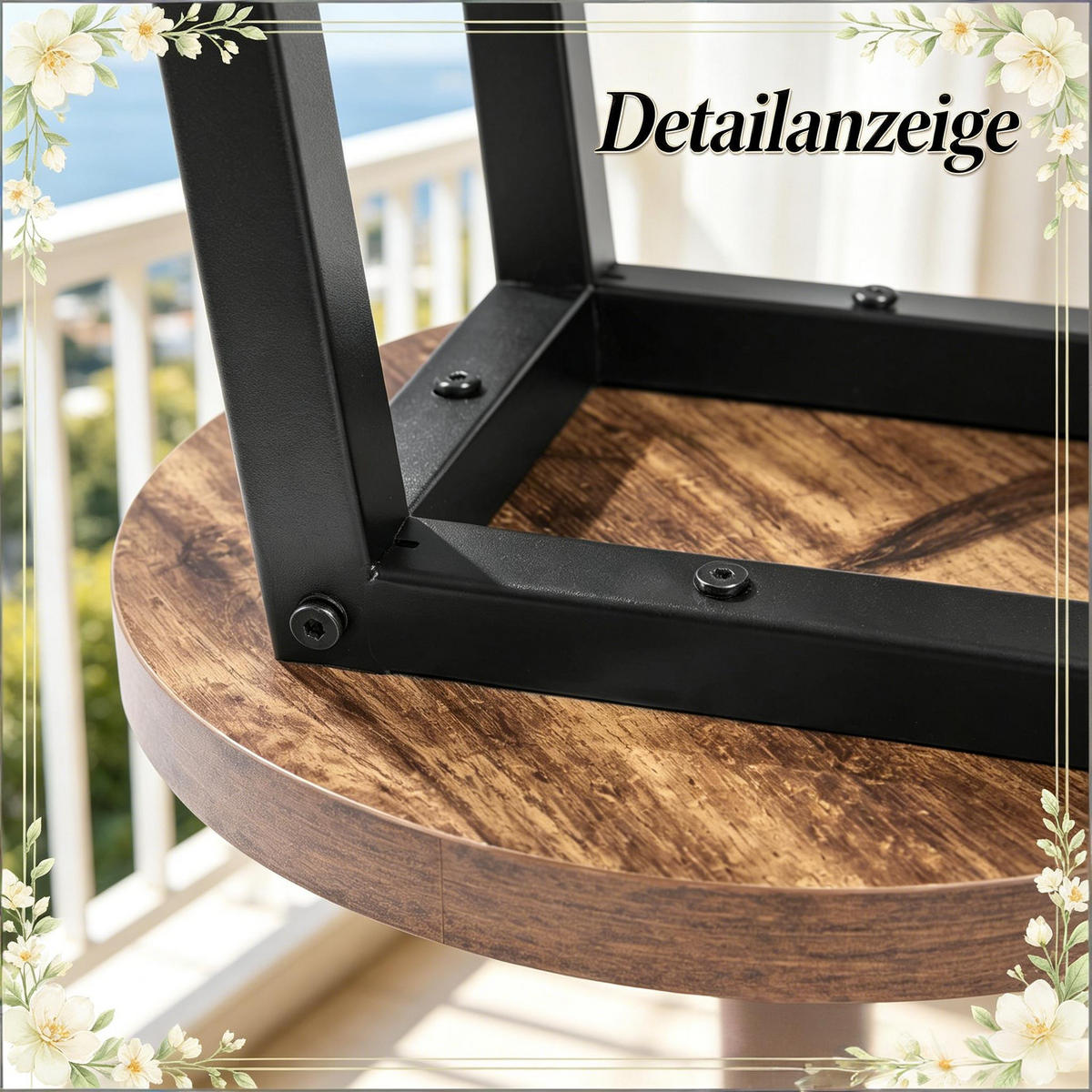 BARHOCKER DE-36156 2er Set im Bistro-Stil Vintagebraun - Dunkelbraun, Metall (30/71/30cm) - ComfortXL