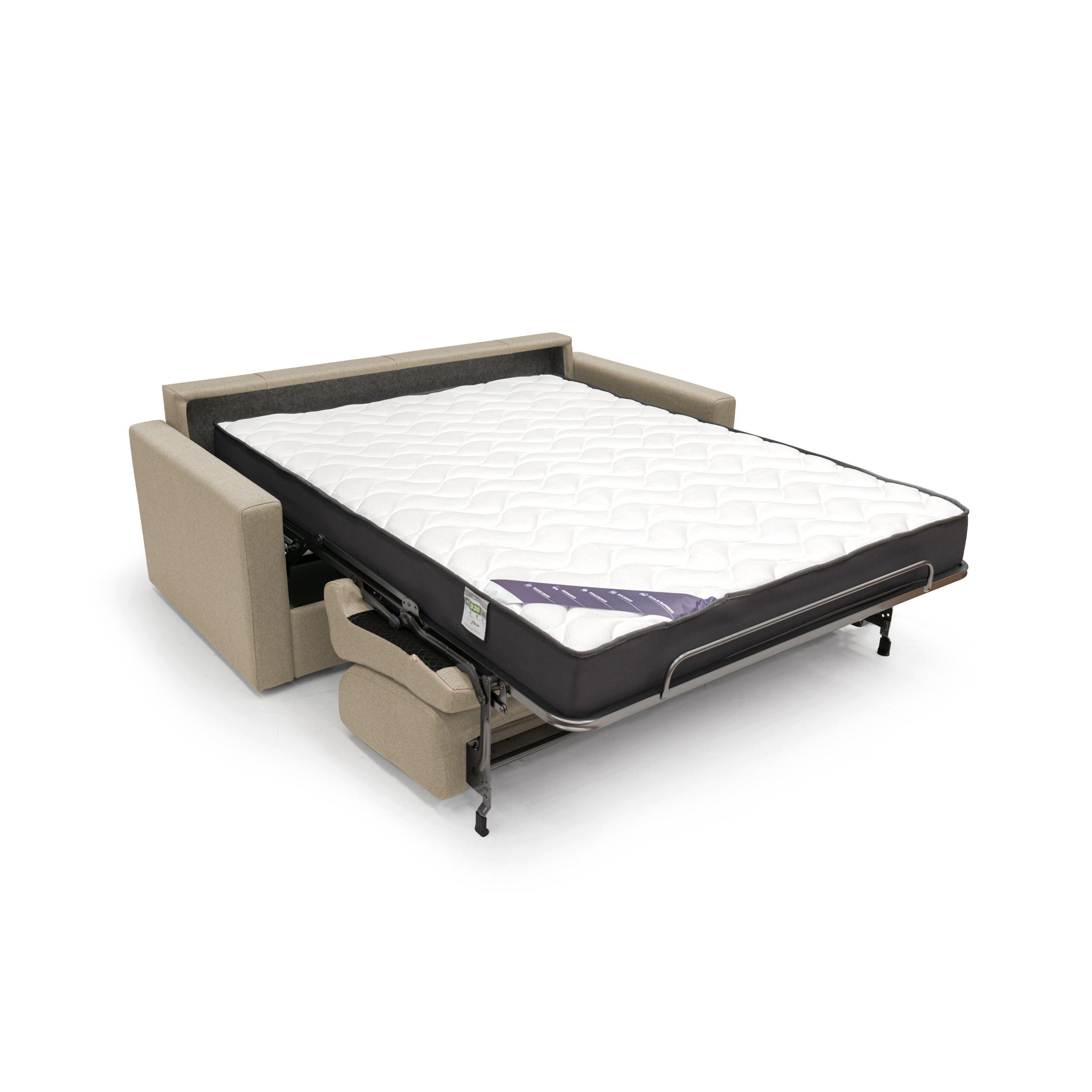 SCHLAFSOFA Chris - Braun, Textil (166/90/96cm) - Divani.store