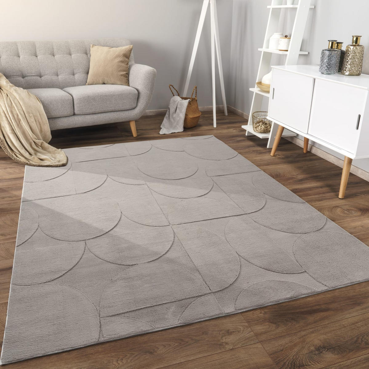 KURZFLORTEPPICH 160/220 cm Lelystad 526 - Grau, Textil (160/220cm) - Paco Home