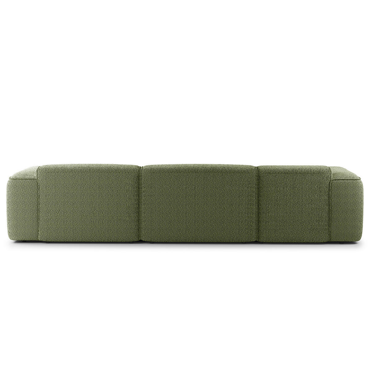 3-SITZER ECKSOFA mit Longchair - Schwarz/Grün, Kunststoff/Textil (317/173cm) - home24