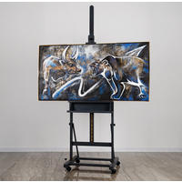 GEMÄLDE Börse Schattenfugenrahmen Gold 200x100 cm - Goldfarben, Holz (200/100cm) - YS-art gallery