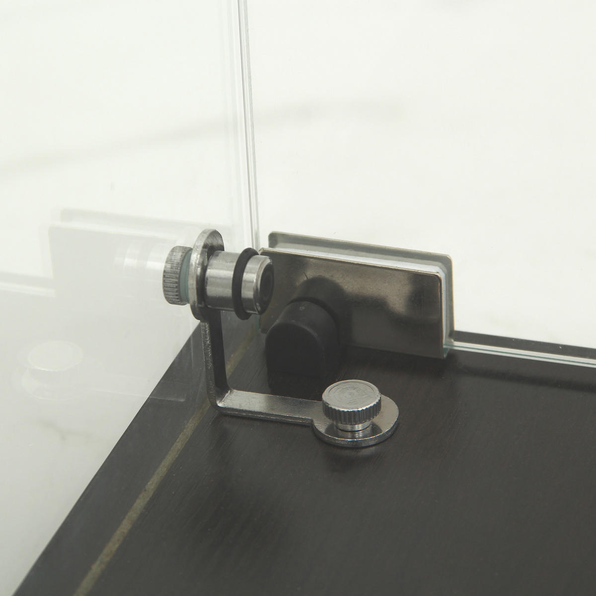 GLASVITRINE Standvitrine in Schwarz, mit 2 Böden und LED aus ESG - Schwarz, Glas (36/86/40cm)
