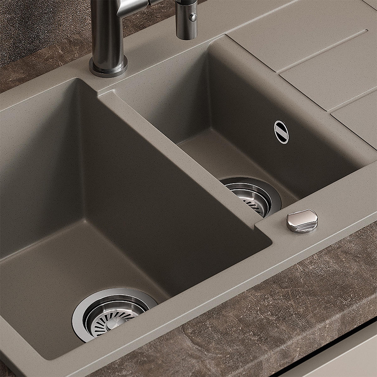 UMYVADLO Seattle Beton - šedá, keramika (80/20/50cm) - Bergstroem