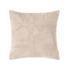 LEDERKISSEN Patchwork creme 45/45 cm - Creme, Leder/Textil (45/45cm) - Homescapes