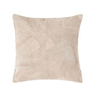 LEDERKISSEN Patchwork creme 45/45 cm - Creme, Leder/Textil (45/45cm) - Homescapes