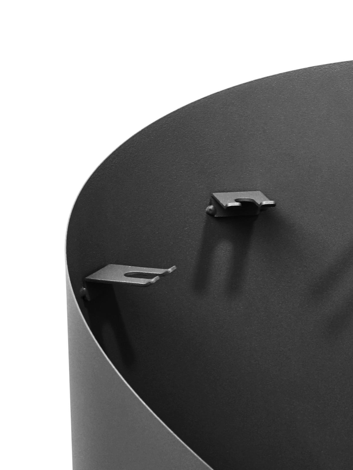 KAMINBESTECK Set 5-tlg. - Schwarz, Metall (20/50/20cm) - holz4home