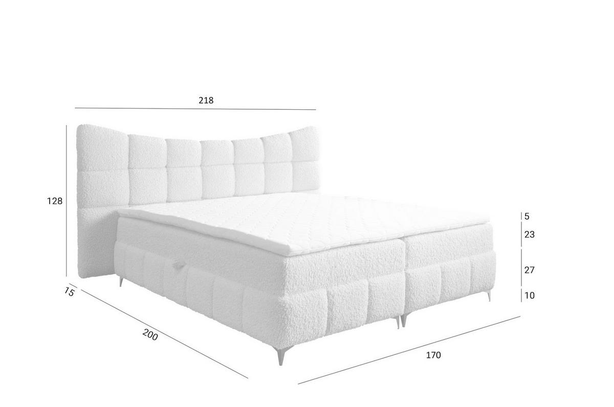 BOXBETT Nova In Rolf - Beige, Holzwerkstoff/Textil (160/200cm) - Fun Möbel