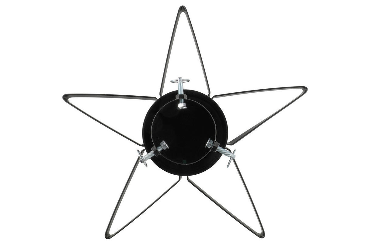 CHRISTBAUMSTÄNDER Metall Star - Schwarz, Metall (47/14.5cm)
