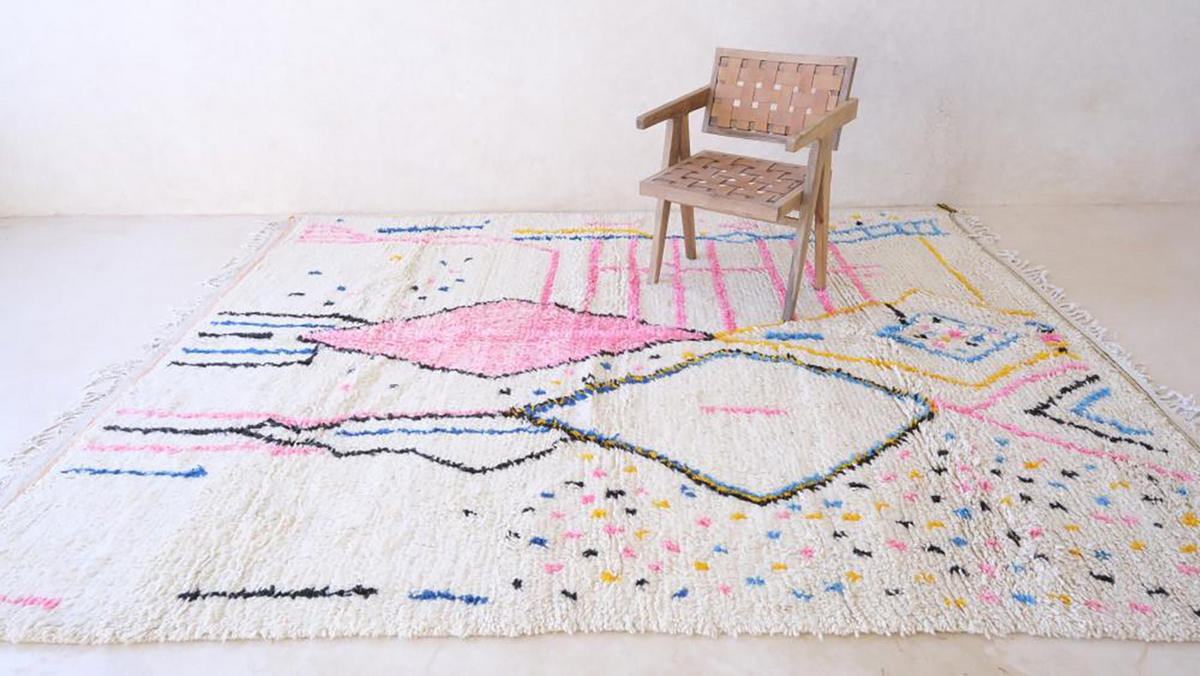 BERBERTEPPICH marokkanisch aus Wolle Pop 200x 300 cm - Multicolor, Naturmaterialien (200/300cm) - AFK Living