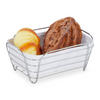 BROTKORB - Weiß, Textil/Metall (23.5/10/17cm) - Relaxdays