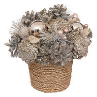 DEKORATION im Blumentopf 19 cm - Goldfarben, Naturmaterialien (19/19/19cm) - Atmosphera Createur d´interieur