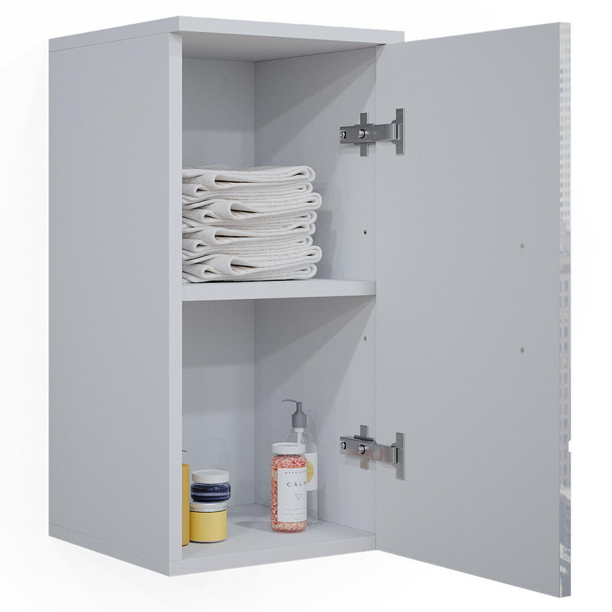 BADSCHRANK Irma Weiß Hochglanz 30 x 59 cm - Weiß Hochglanz, Holzwerkstoff (30/59/24cm) - Vicco