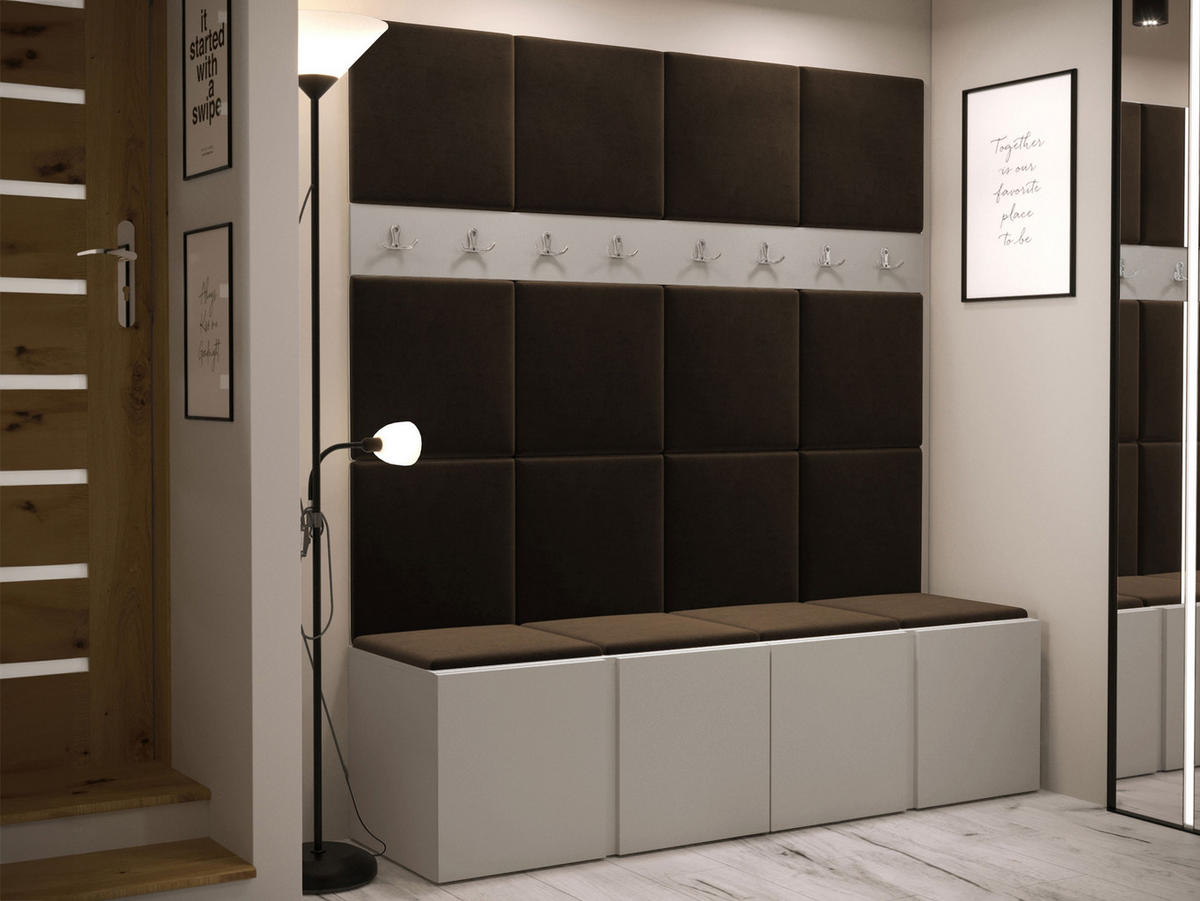 GARDEROBEN-SET Orion V - Kaschmir/Braun, Holzwerkstoff/Kunststoff (168/186/46cm) - MIRJAN24