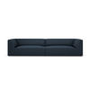 SOFA Ruby aus strukturiertem Stoff marineblau 4 Sitzplätze - Blau, Textil (302/69/93cm) - Micadoni