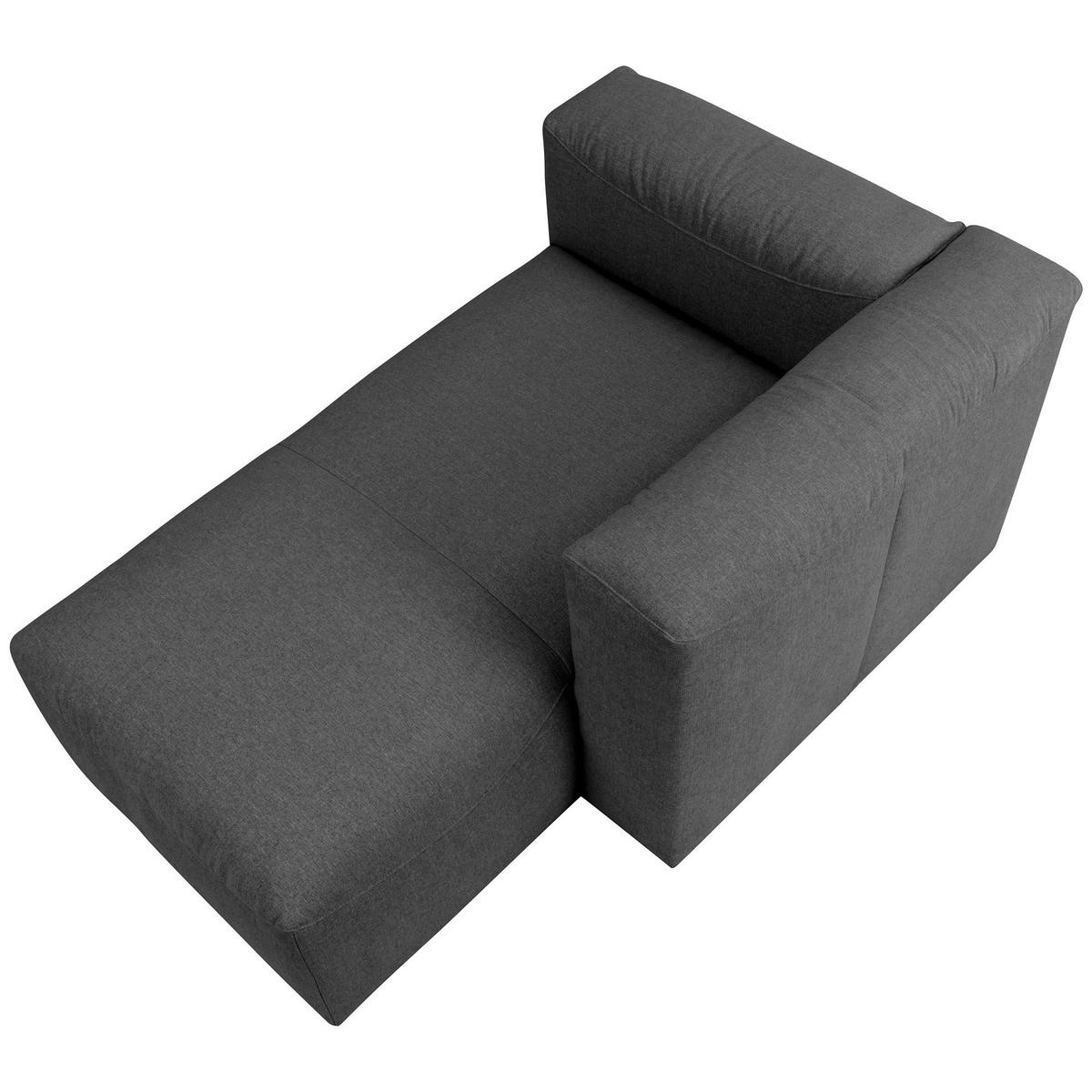 LONGCHAIR Armlehne rechts Kattrina Flachgewebe anthrazit - Anthrazit, Kunststoff (160/73/100cm) - 58aufmkessel