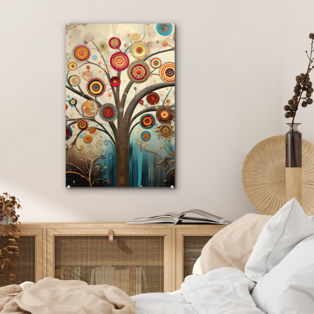 ACRYLGLASBILD Baum - Baum des Lebens - Farbe 40x60 cm - Braun, Glas (40/60cm) - MuchoWow
