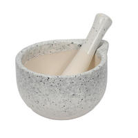 KÜCHENMÖRSER mit Stößel 10,5/10,5/6 cm - Weiß, Keramik (10.5/6/10.5cm) - Excellent Houseware