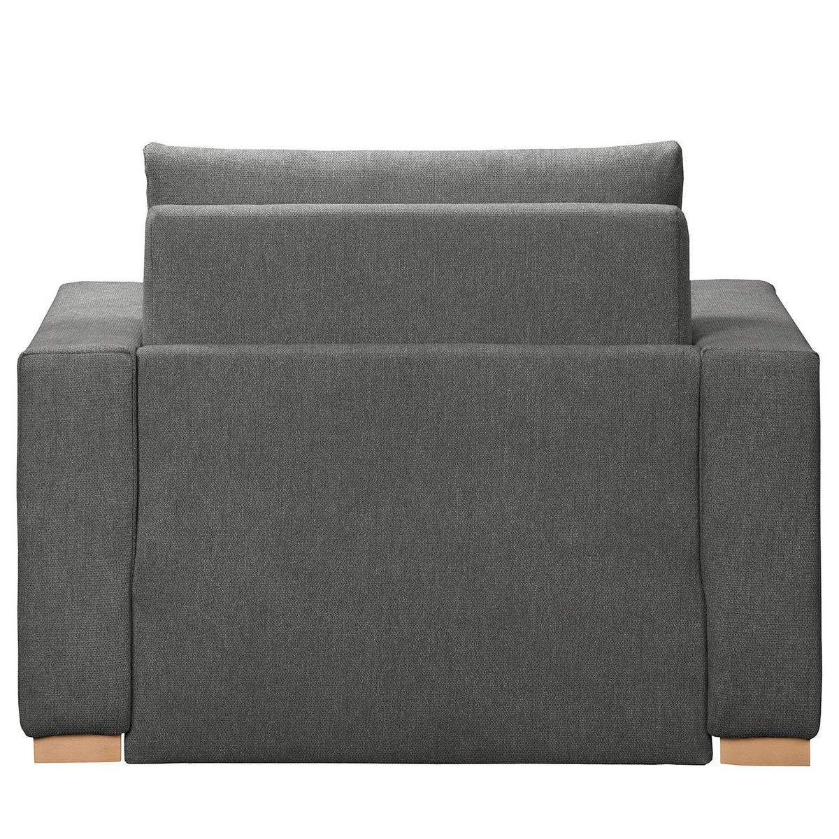 SCHLAFSESSEL - Graubraun/Buchefarben, Buchenholz/Textil (110/90/90cm) - home24