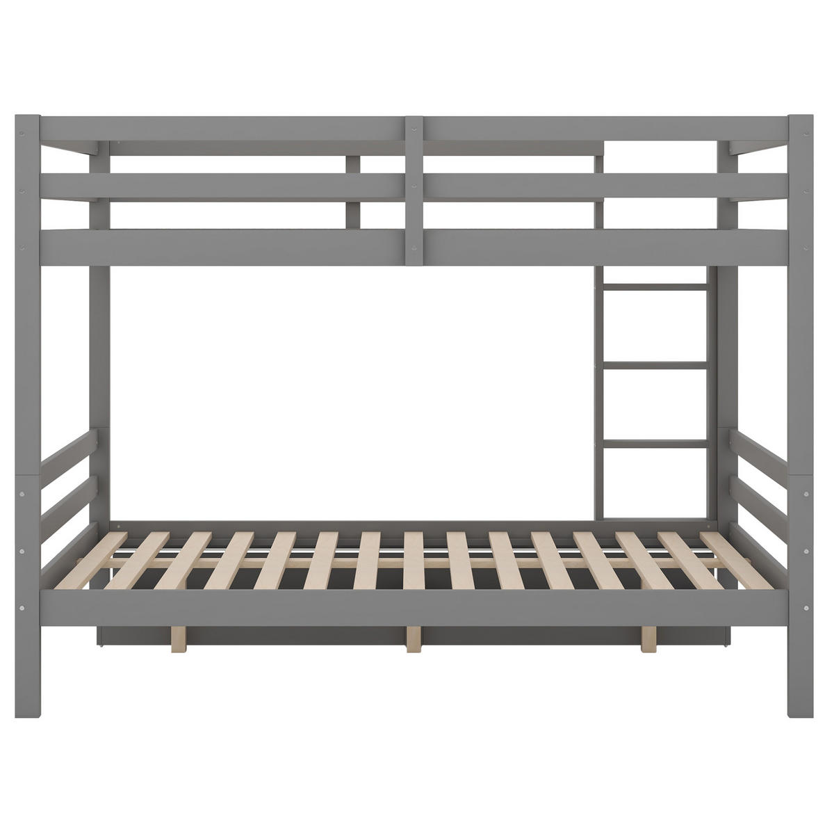 ETAGENBETT mit Schubladen 140x200 cm Kiefernholz Grau - Grau, Holzwerkstoff (140/200cm) - Beauniv