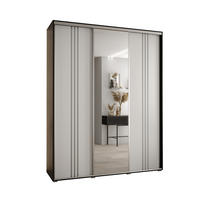 SCHWEBETÜRENSCHRANK 235,2/200/60 3-türig - Silberfarben/Schwarz, Holz/Metall (200/235/60cm) - Abiks Möbel