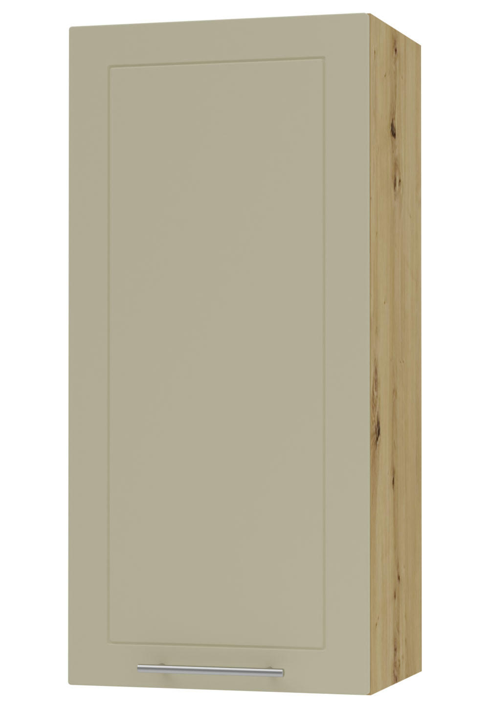 KÜCHENHÄNGESCHRANK Kvantum W4/45 Vanille Matt / Eiche Artisan Matt 45 / 32,5 / 96cm - Creme/Eiche Artisan, Holz/Holzwerkstoff (45/96/32.5cm) - Feldmann-Wohnen