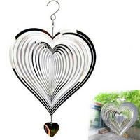 WINDSPIEL Herz 15 cm Edelstahl Silber Metallic - Silberfarben, Metall (15/15/15cm)