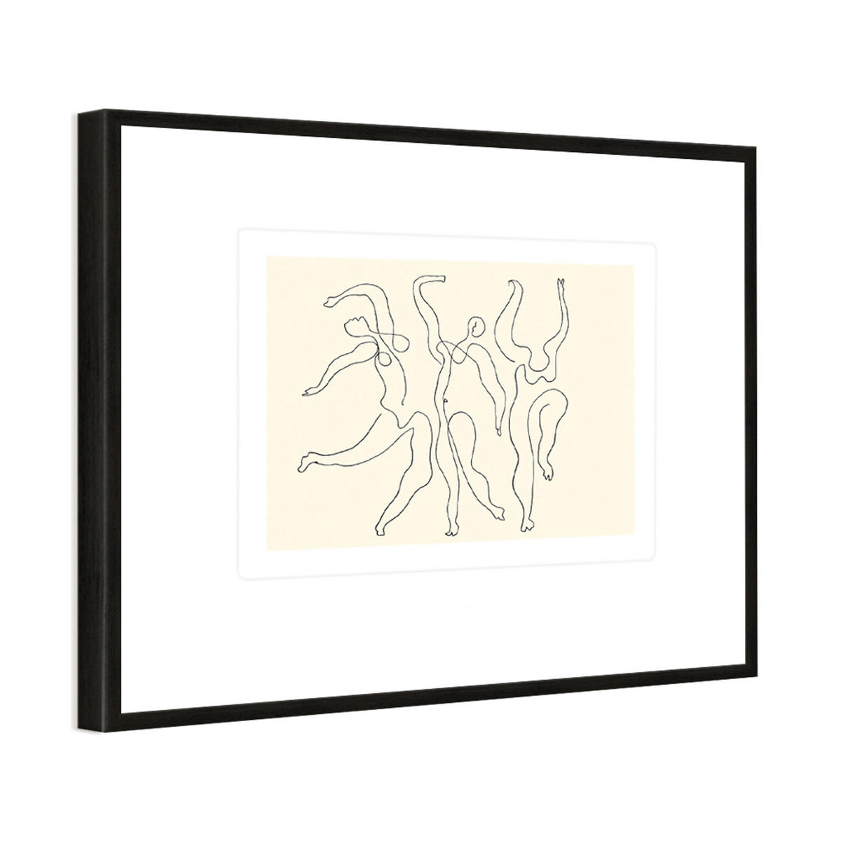 BILD gerahmt 63x53 cm Pablo Picasso „Drei Tänzer“ - Weiß, Holz (63/53cm) - artissimo