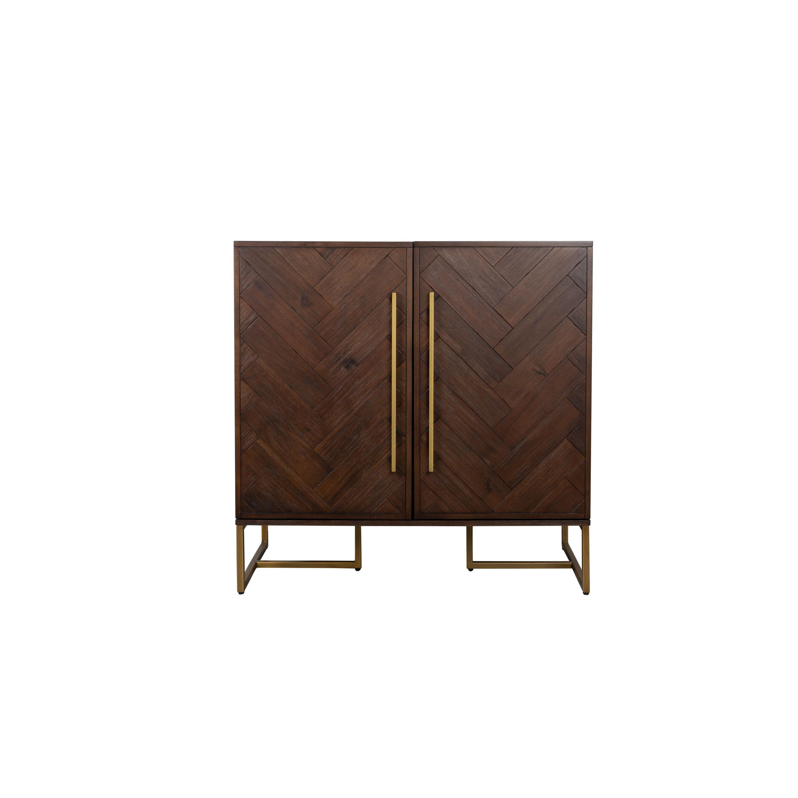 WEINSCHRANK Class Akazienholz Dunkelbraun - Braun, Holz (100/100/50cm) - Dutchbone