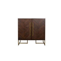 WEINSCHRANK Class Akazienholz Dunkelbraun - Braun, Holz (100/100/50cm) - Dutchbone