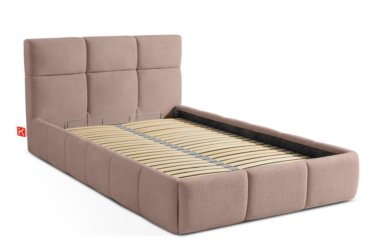 POLSTERBETT ALTOS Einzelbett, rosa - Rosa, Holz/Holzwerkstoff (120/200cm) - KONSIMO®