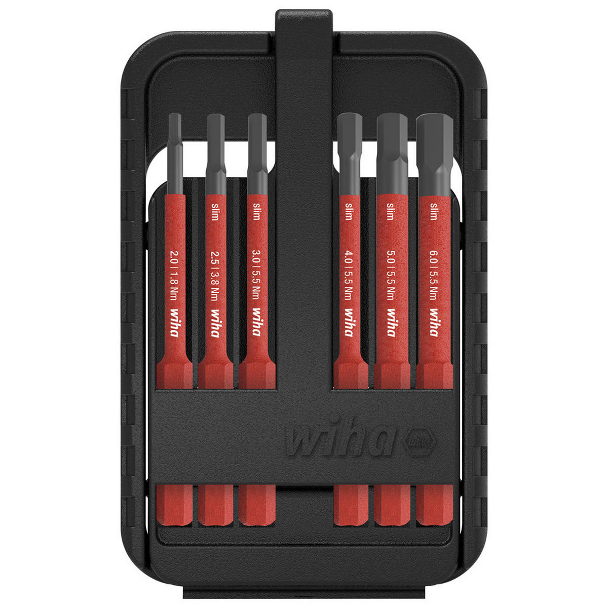 BIT Set slimBIT electric, in slimBit-Box, Sechskant, 7-teilig - Multicolor, Kunststoff (190/110/15cm) - Wiha