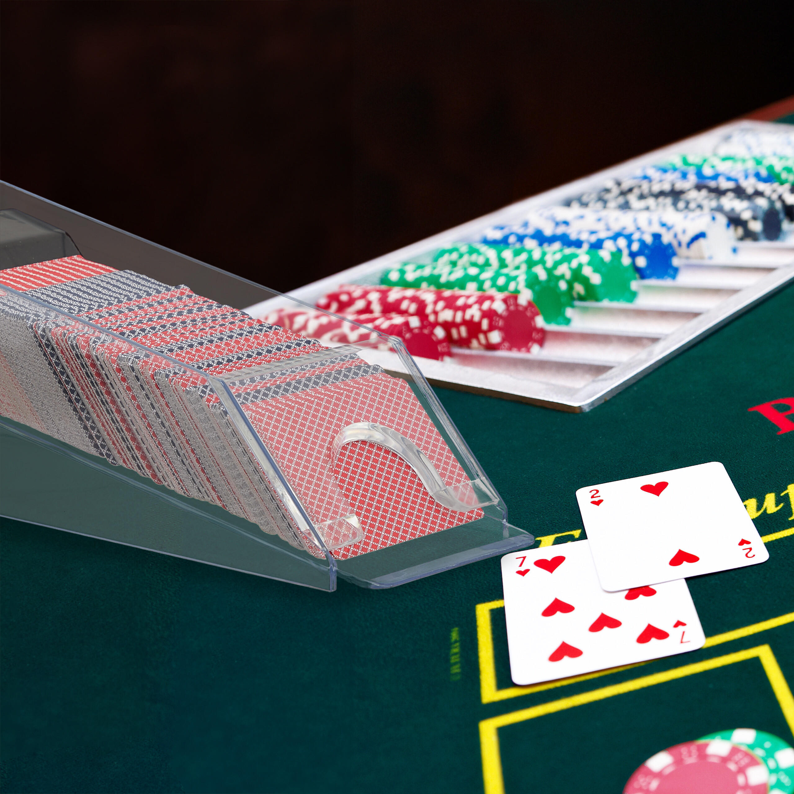 KARTENSCHLITTEN - Transparent, Kunststoff/Metall (10/29cm) - Relaxdays