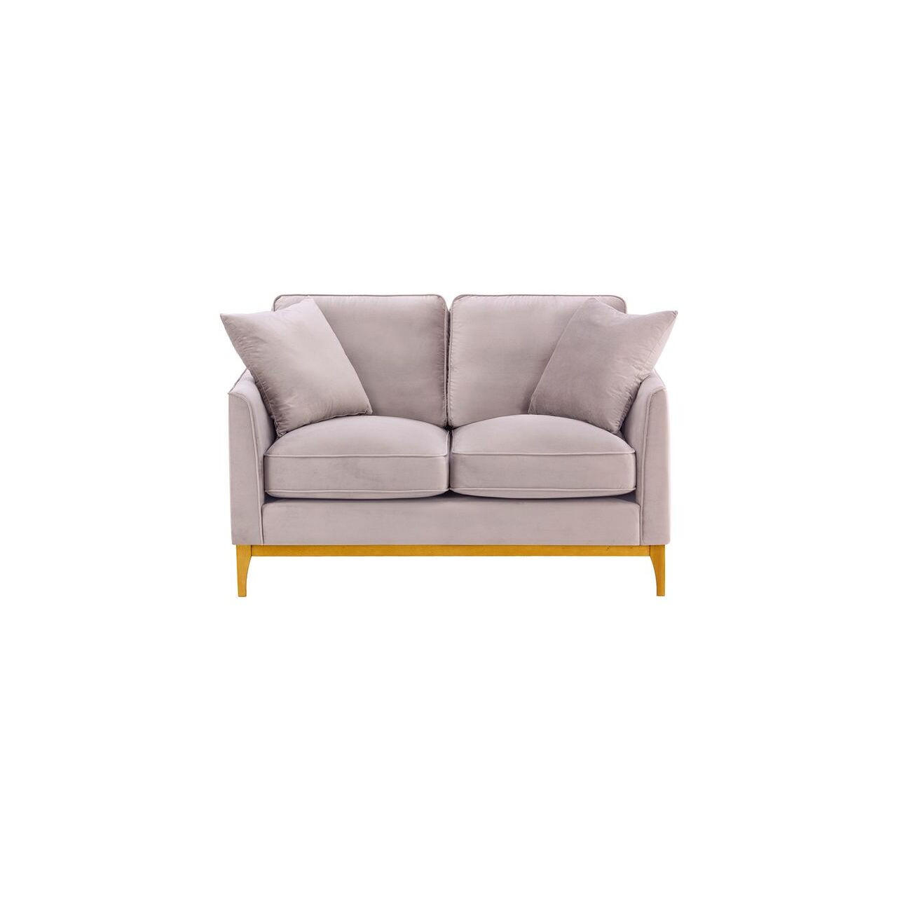 ZWEISITZER-SOFA Linara-Velluto 14 - Lila, Holz/Textil (141/91/95cm)
