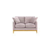 ZWEISITZER-SOFA Linara-Velluto 14 - Lila, Holz/Textil (141/91/95cm)