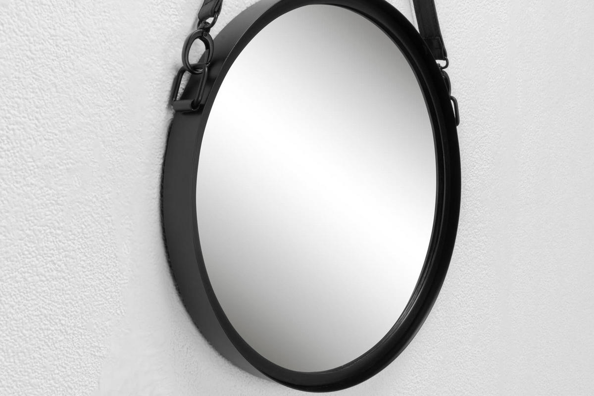 WANDSPIEGEL Schwarz 40/71 cm - Schwarz, Metall (40/70.5/6cm) - KUNSTLOFT