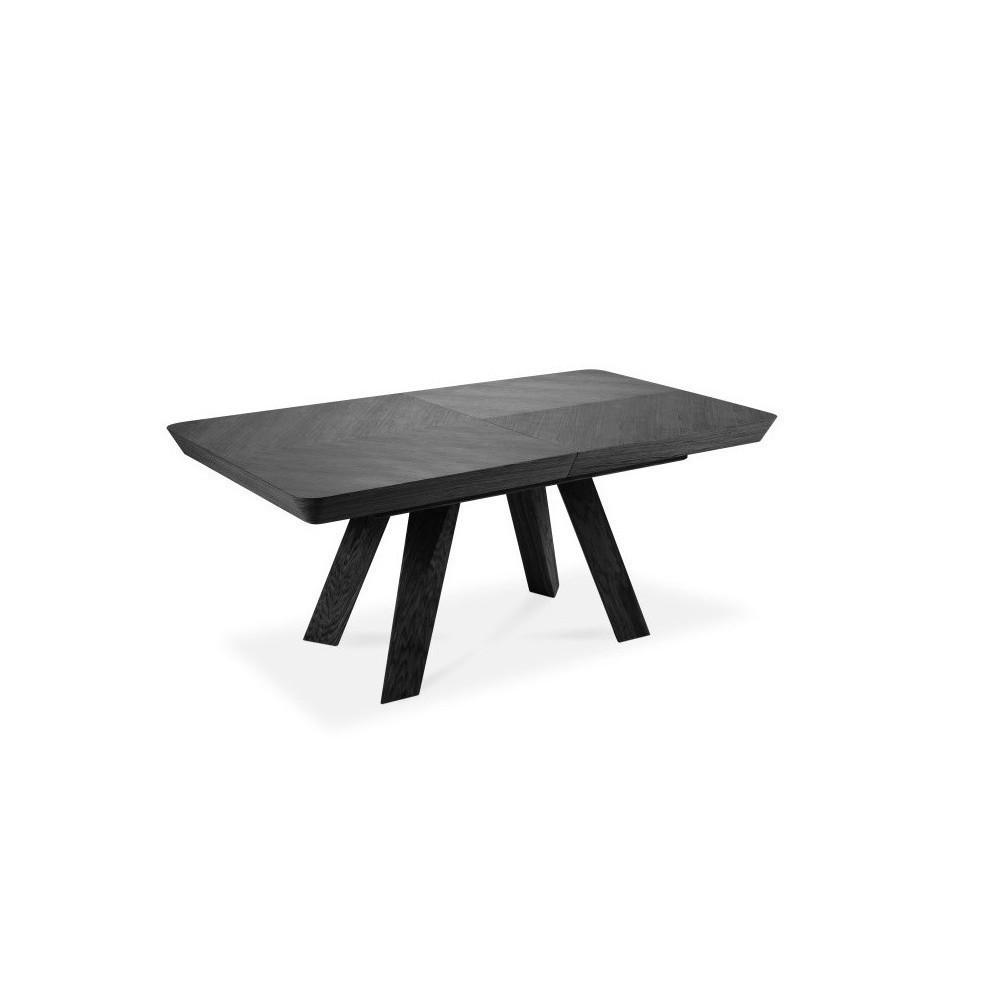 Masseno Esstisch Schwarz 100x76x180 cm
