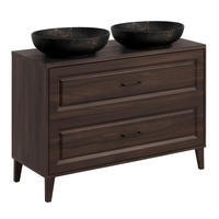 DOPPELWASCHTISCH 120cm Moka Holz - Braun, Holzwerkstoff (120/84.5/46cm) - Petits-meubles