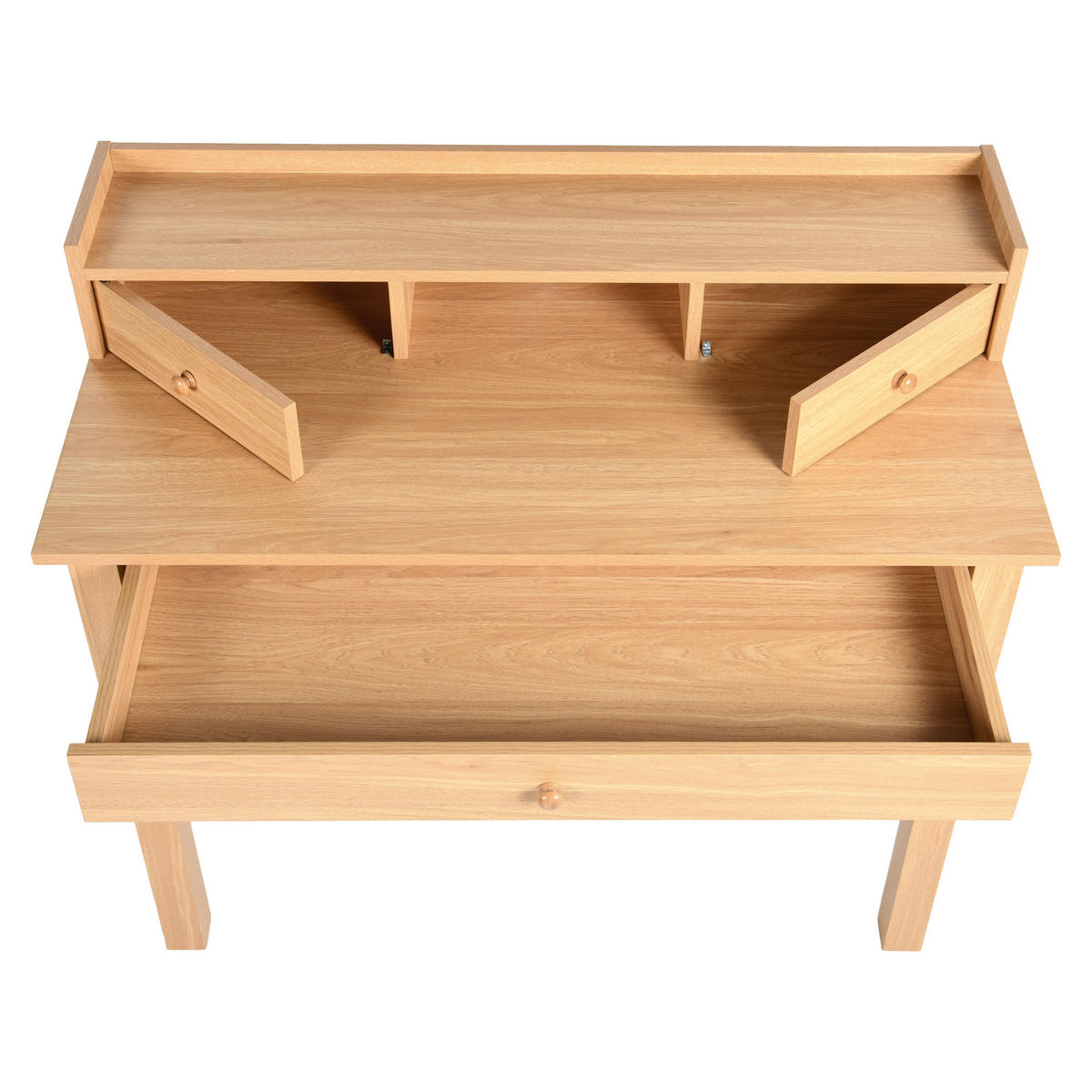SCHREIBTISCH helles Holz - Hellbraun, Holz/Holzwerkstoff (100/50/91cm) - Urban Meuble