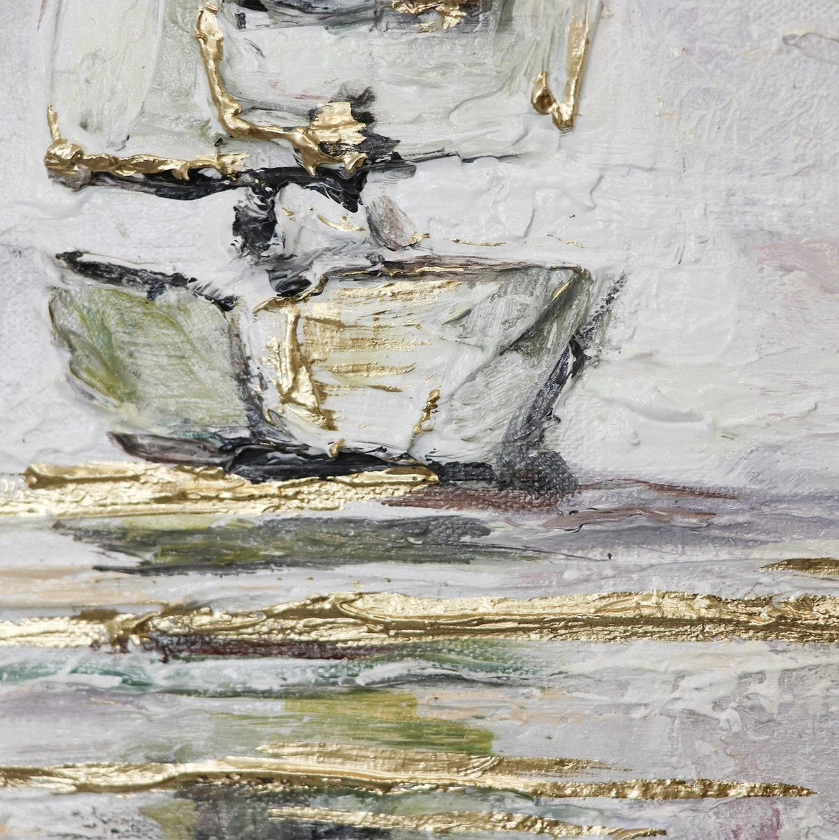 GEMÄLDE Morgendämmerung auf Keilrahmen 100x50 cm - Ecru, Holz (100/50cm) - YS-art gallery