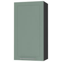 KÜCHENHÄNGESCHRANK Kvantum W4/50 Mint Matt / Schwarz Matt 50 / 32,5 / 96cm - Schwarz/Mintgrün, Holz/Holzwerkstoff (50/96/32.5cm) - Feldmann-Wohnen