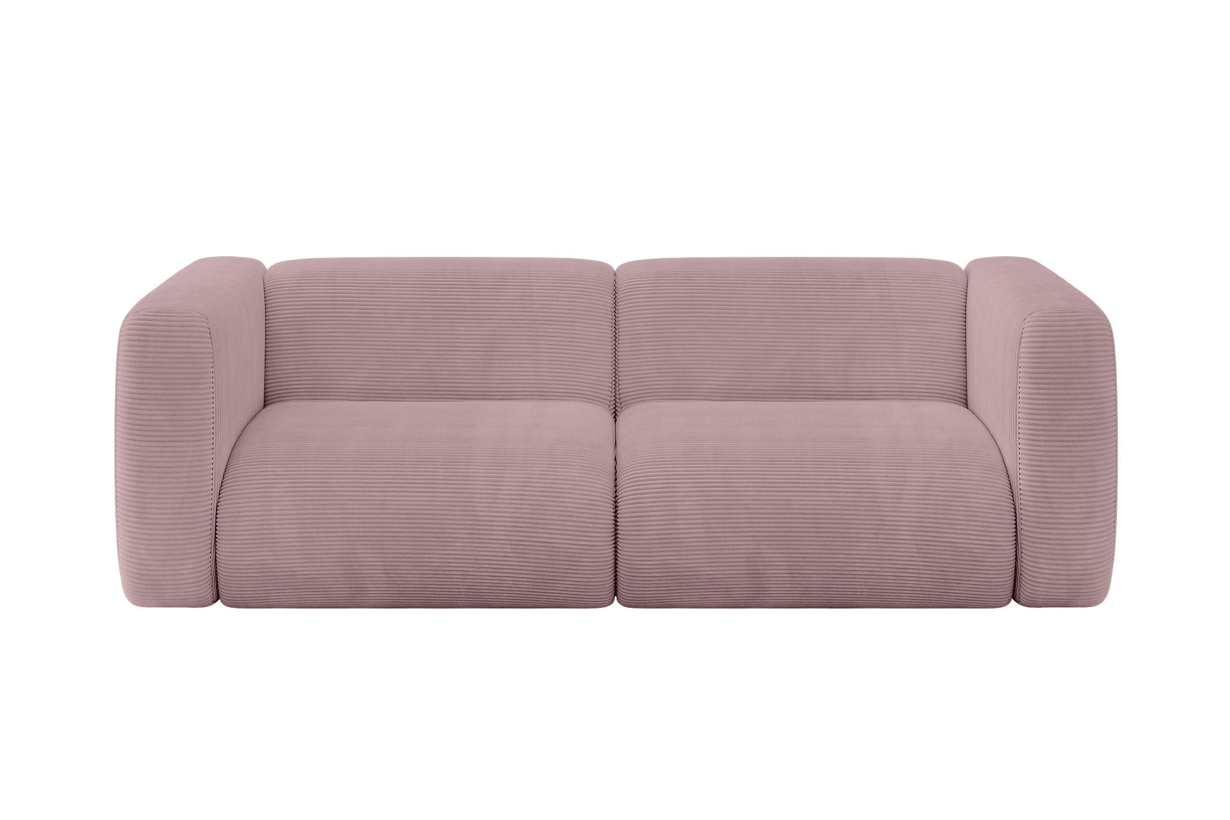 ALTDECOR MODULÁRNÍ pohovka MIRA-S1, 2místná, 228 × 89 × 70 cm, růžová, manšestr